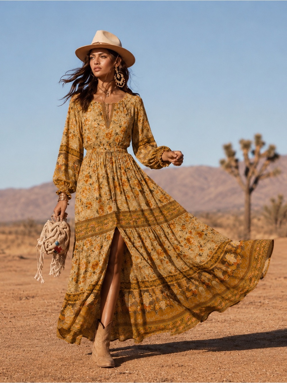 Spell and The Gypsy Collective Seashell Gown in the color Sand